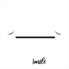 a smile with a white background