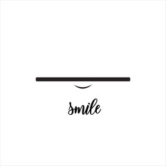 a smile with a white background