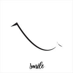 a smile with a white background