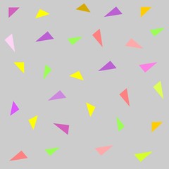 seamless pattern of triangles on gray background, colorful geometric shapes pattern