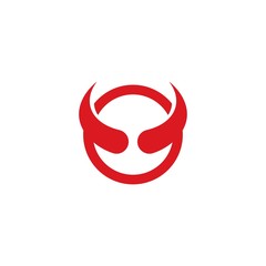 Devil horn logo vector icon 