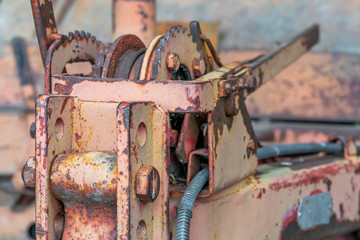 weathered machinery detail