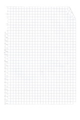 Fragment of sqared graph paper sheet isolated
