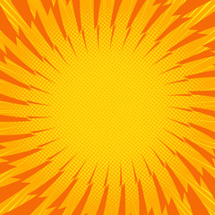 Obraz premium thunderbolt comic background halftone screen, Used for making comic background, vector illustration file.