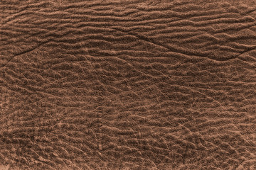 Brown genuine  leather texture background, surface