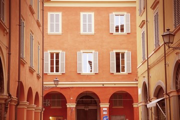 Modena city. Italian landmark. Vintage filtered color style.