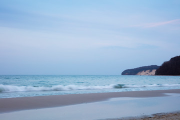 Europa, Deutschland, Mecklenburg-Vorpommern, Insel Rügen, Ostseebad Binz, Küste, Abendlicht