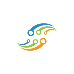 Circuit technology logo vector