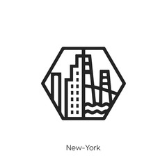 New York icon vector symbol