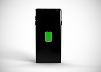 Smartphone Mobile Phone Charged Full Battery Charging 3D Render