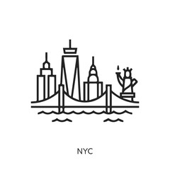 New York icon vector symbol