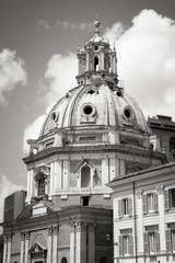 Fototapeta na wymiar Rome, Italy. Black and white vintage style.