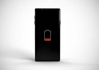 Smartphone Mobile Phone Empty Low Battery 3D Render