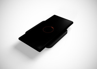 Smartphone Mobile Phone Wireless Charging Empty Low Battery 3D Render