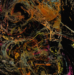 Abstract painting graphic fractal art. Creative template for decor backgrounds of covers, web banners, invitations or cards. Surreal bright print in digital oil and acrylic mixed impressionism style.