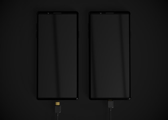 Smartphone Mobile Phone Cable Charging Battery 3D Render