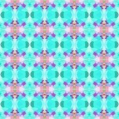 seamless vintage pattern with sky blue, turquoise and aqua marine colors. repeating background illustration can be used for wallpaper, cards or textile fashion design