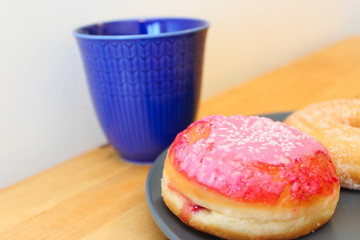 donut and cup of coffee