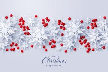 Vector Merry Christmas and New Year background