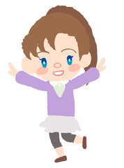 ジャンプする子供