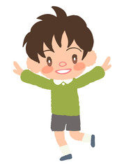 ジャンプする子供