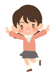 ジャンプする子供