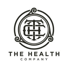 logo vector monogram letter "THC"
