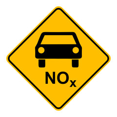 NOx Auto und Schild