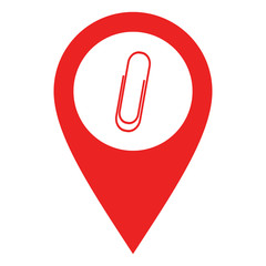 Papierklammer und Kartenmarkierung