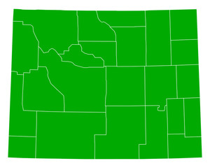 Karte von Wyoming