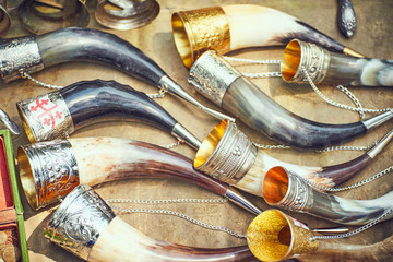Antique items sold at a flea market