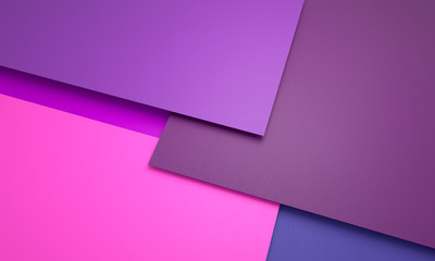 Mockup of pink, red  and violet cards - 3D illustration