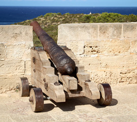 Kanone auf einer Burg, Wehr