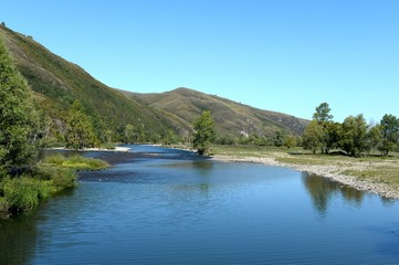 The Inya river in the Altai region. Western Siberia. Russia