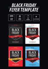 Fiery black friday sale design. Flyer template