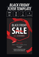 Fiery black friday sale design. Flyer template