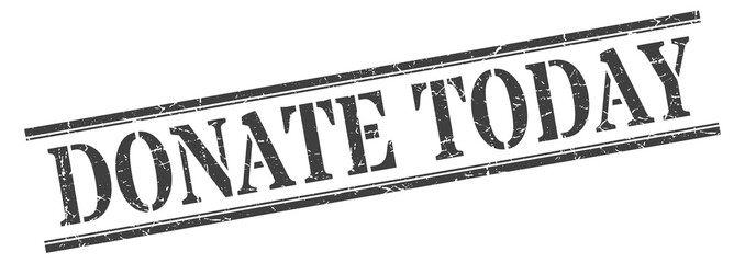 donate today stamp. donate today square grunge sign. donate today