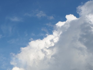Beautiful sky in thailand. Beautiful Blue Sky Background with White Clouds. The blue backdrop has some clouds.