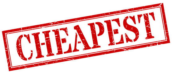 cheapest stamp. cheapest square grunge sign. cheapest