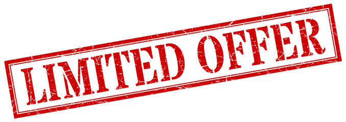 limited offer stamp. limited offer square grunge sign. limited offer