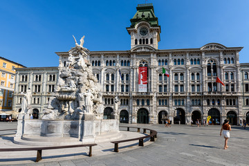 Fototapeta na wymiar Trieste Piazza Unità di Italia