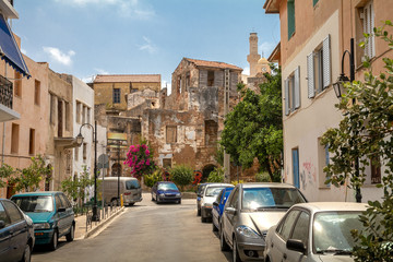 Obraz premium Old town street in Chania. Greece. Crete.