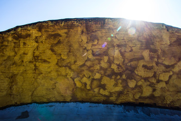 Naklejka premium yellow old heat insulation foam