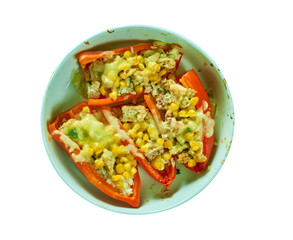 Chicken Enchilada Stuffed Peppers