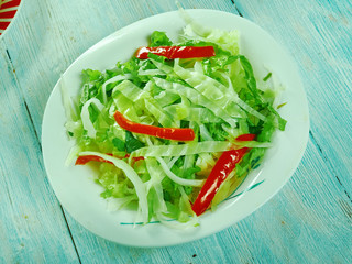 Marinated Cabbage and Sweet Pepper Slaw