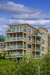Balconies on Coastal Condos in Bellingham, Washington