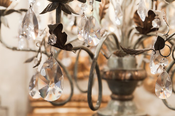 Luxury vintage chandelier fragment