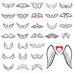 Big vector set with wings