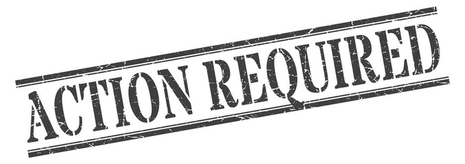 action required stamp. action required square grunge sign. action required