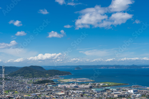 瀬戸内海 高松市街並み 大槌島 峰山公園展望台から撮影 Wall Mural Kozo